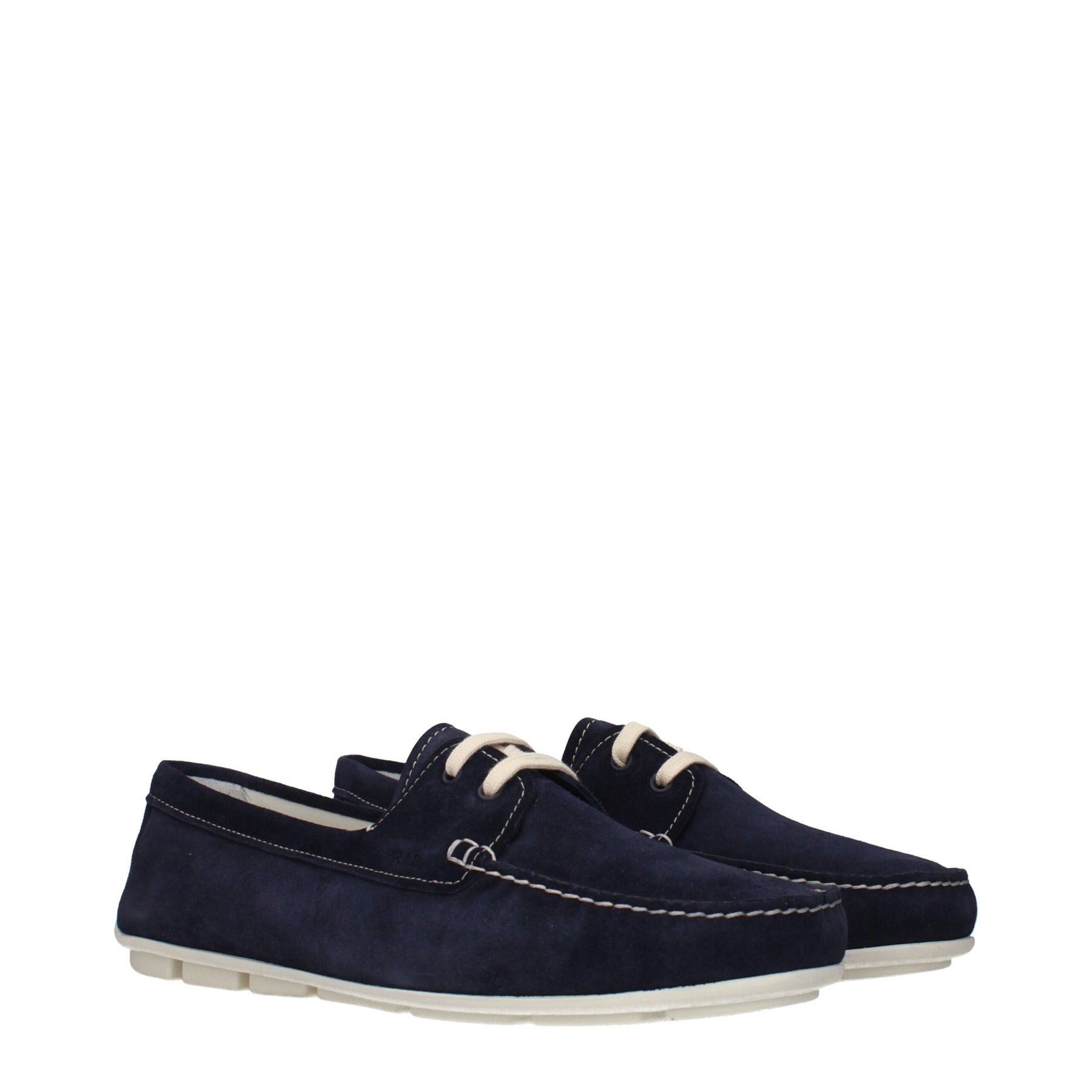 Prada Blue Leather Slip-On Loafers | Regal Royce