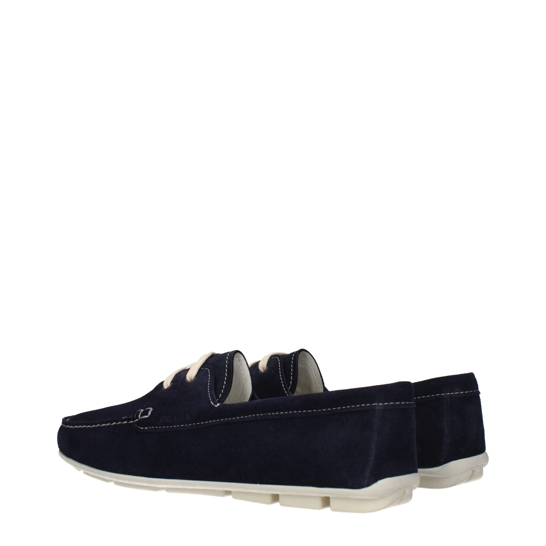 Prada Blue Leather Slip-On Loafers | Regal Royce