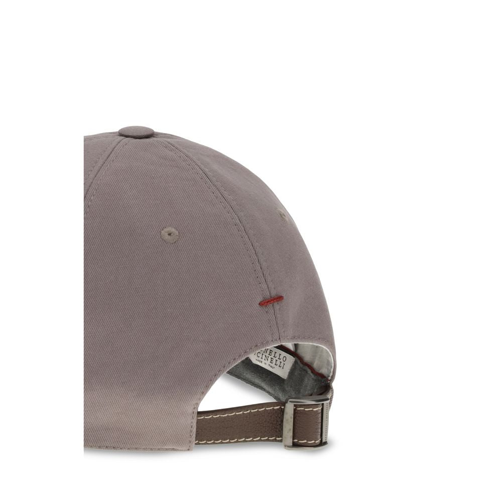 Brunello Cucinelli Brown Cotton Cap (Baseball Hat) | Regal Royce