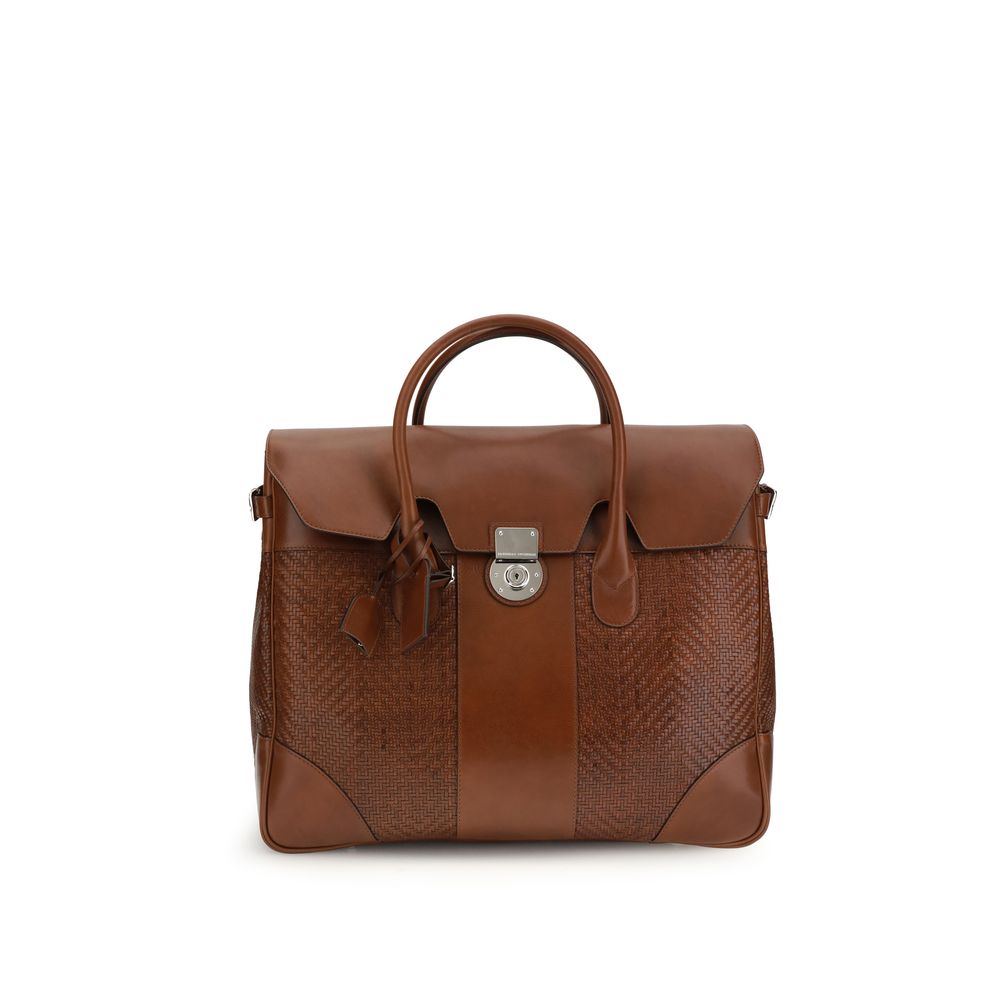 Brunello Cucinelli Brown Calf Leather Bos Taurus Luggage And Travel | Regal Royce
