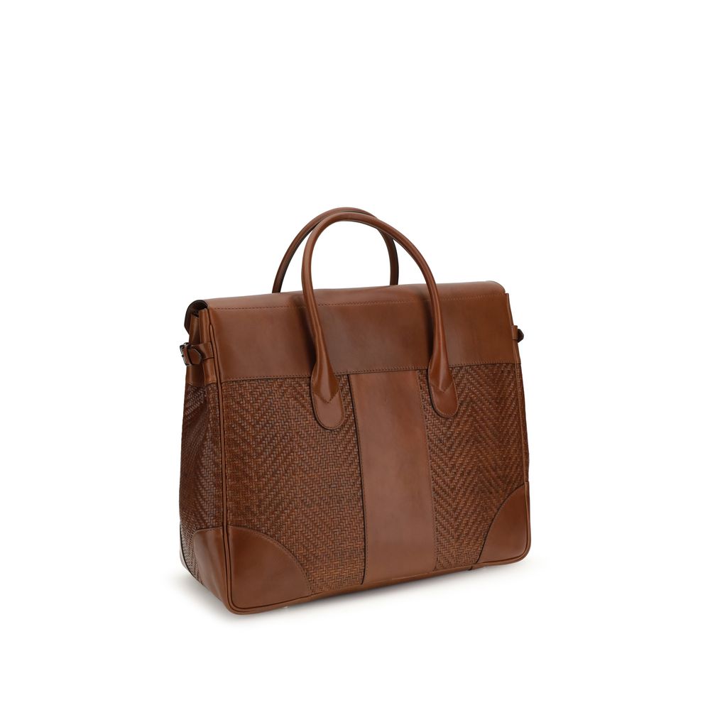 Brunello Cucinelli Brown Calf Leather Bos Taurus Luggage And Travel | Regal Royce