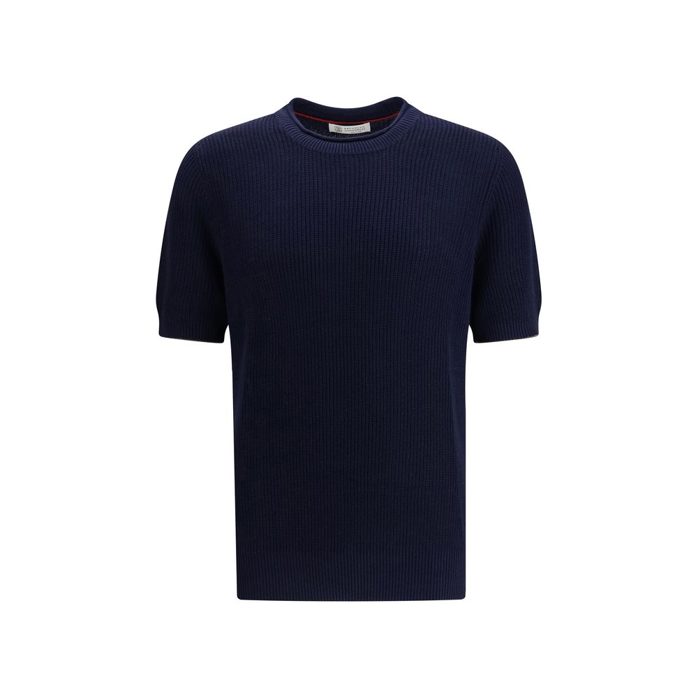 Brunello Cucinelli Blue Linen T-Shirt | Regal Royce