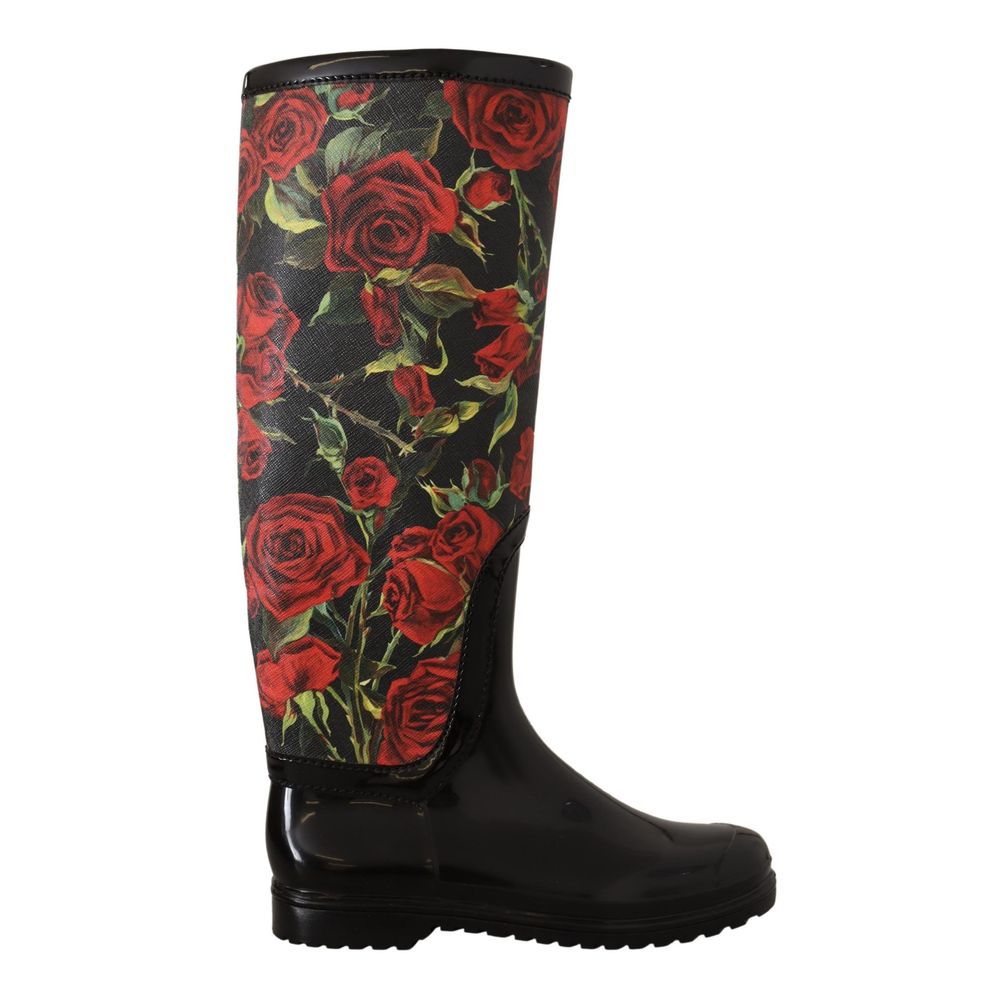 Dolce & Gabbana Black Polyvinyl Rain Boots | Regal Royce