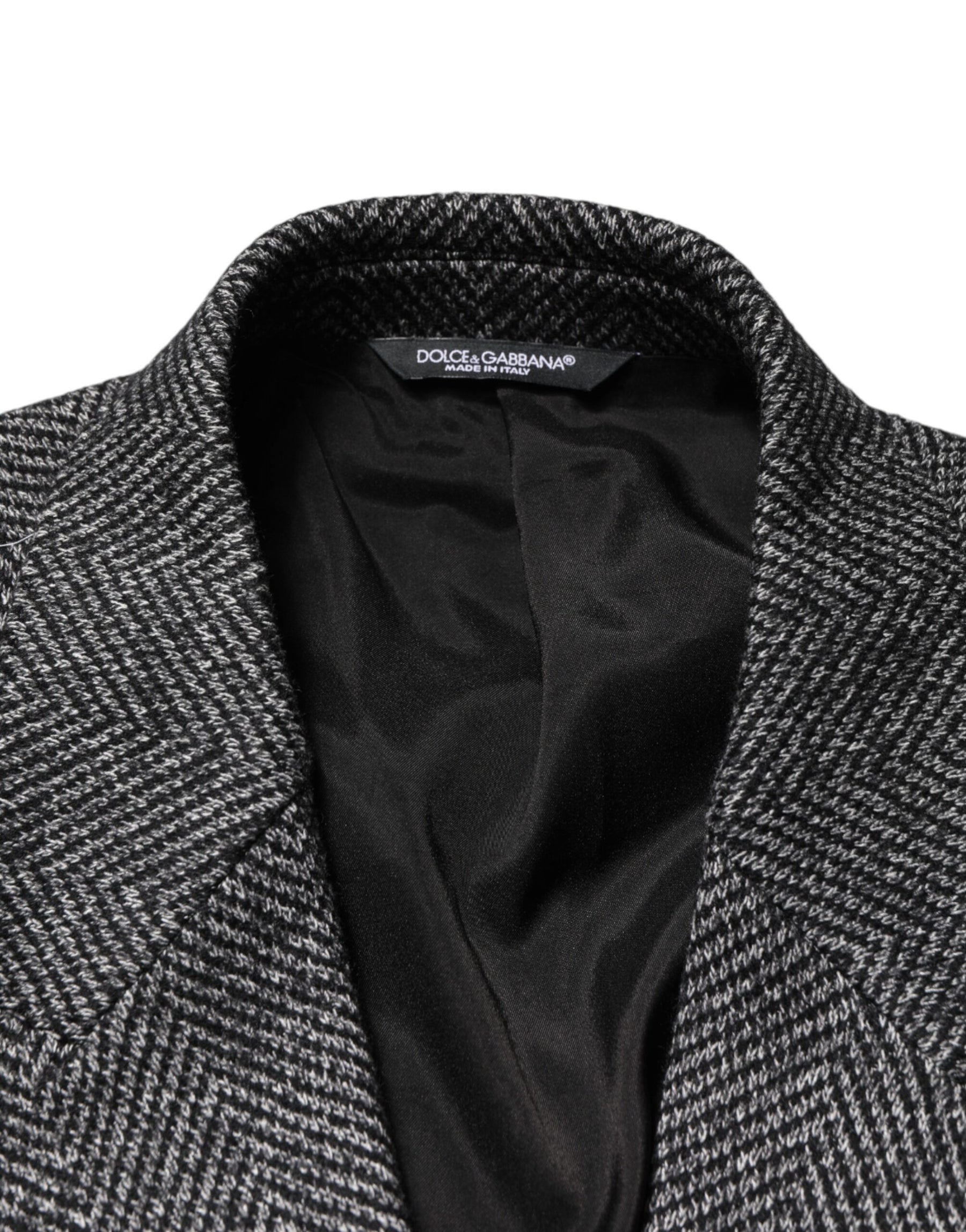 Dolce & Gabbana Gray Wool Blend Long Trench Coat Men Jacket | Regal Royce