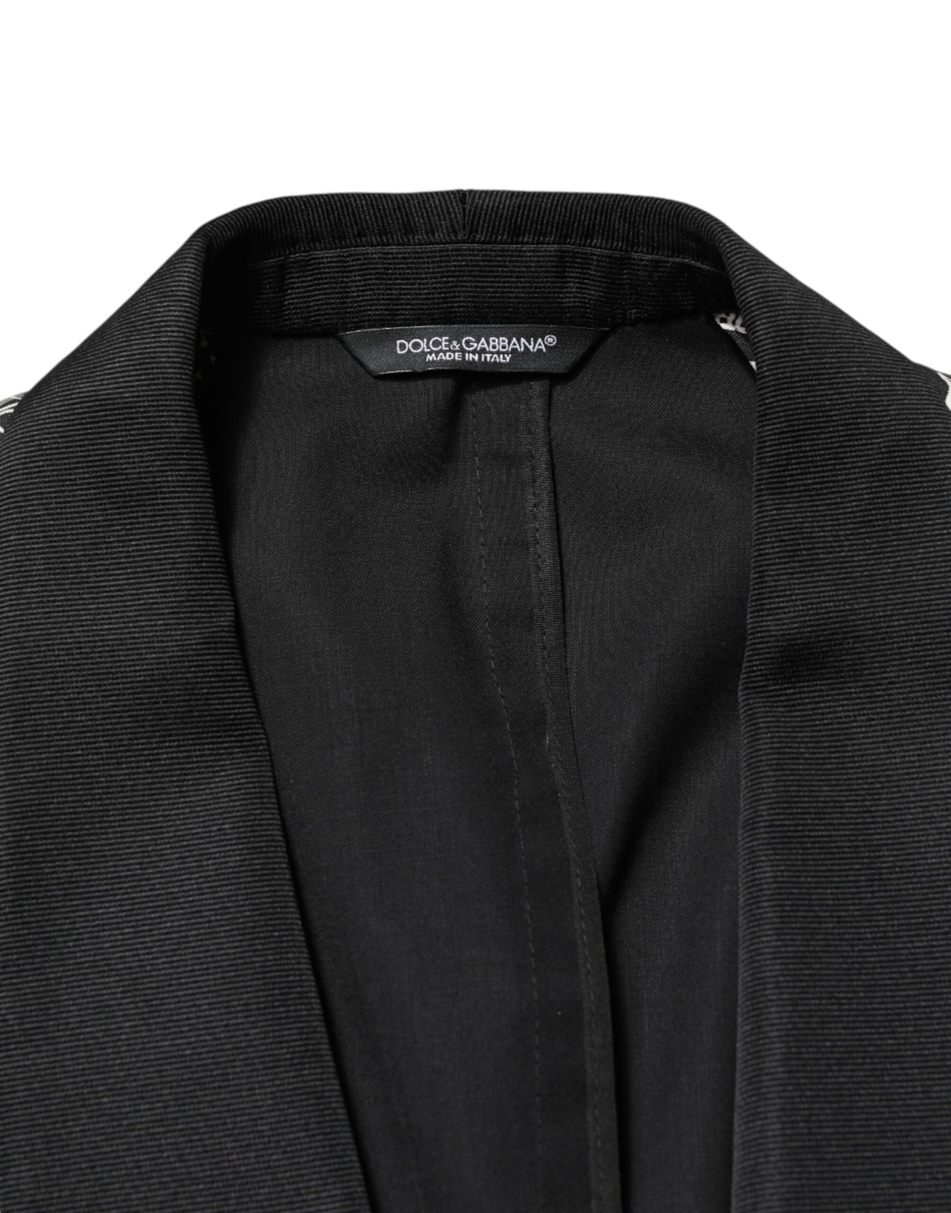Dolce & Gabbana Black Jazz Club Silk Single Breasted Blazer | Regal Royce