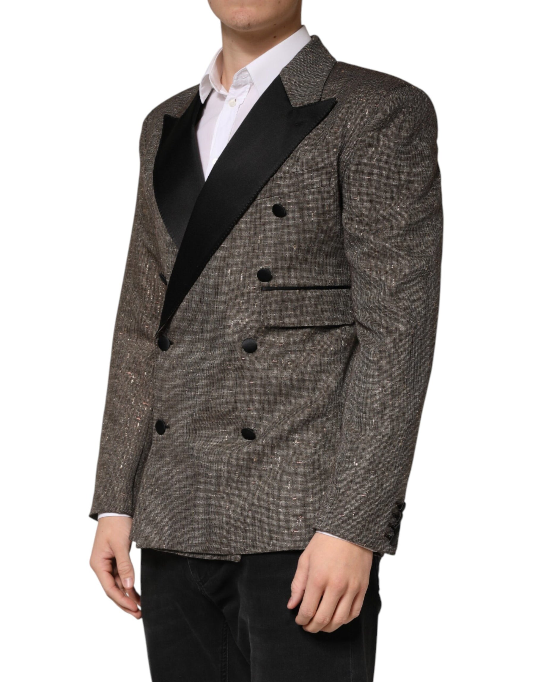 Dolce & Gabbana Gray Double Breasted 2 Button Jacket Blazer | Regal Royce
