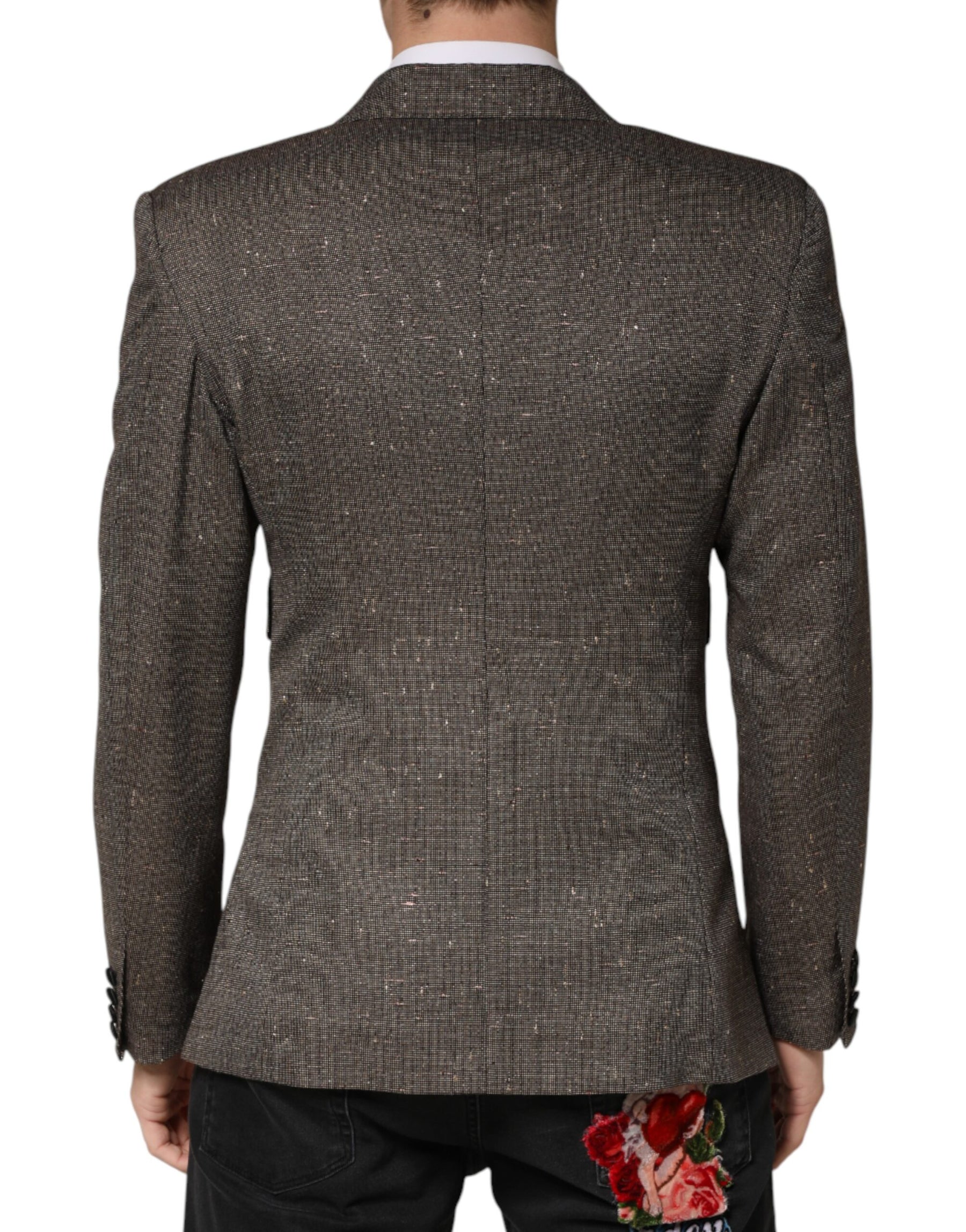 Dolce & Gabbana Gray Double Breasted 2 Button Jacket Blazer | Regal Royce
