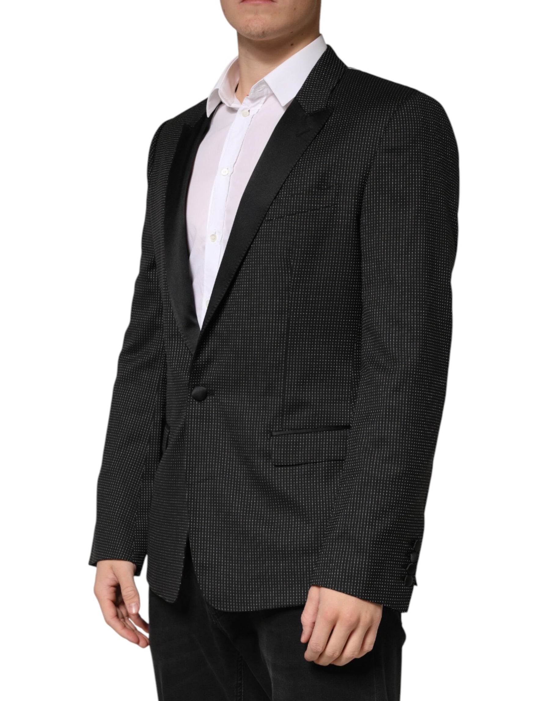 Dolce & Gabbana Black Fantasy Single Breasted Jacket Blazer | Regal Royce