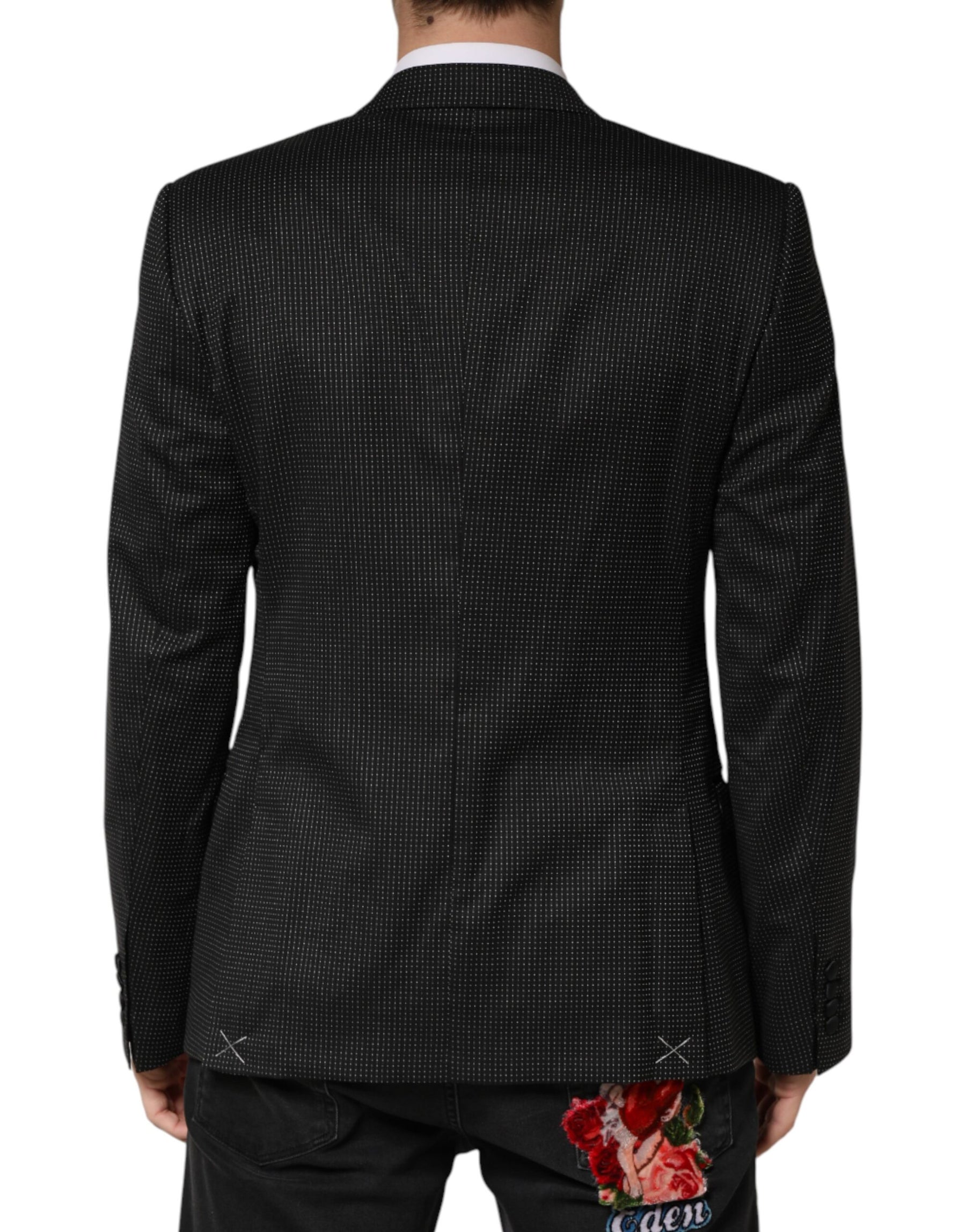 Dolce & Gabbana Black Fantasy Single Breasted Jacket Blazer | Regal Royce