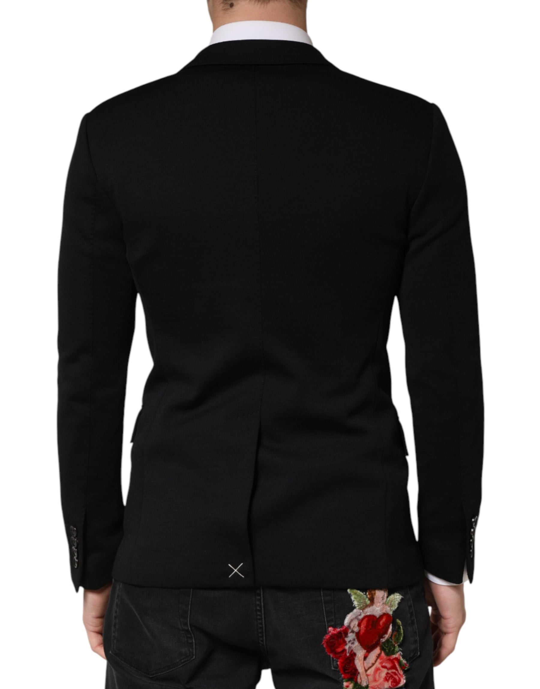Dolce & Gabbana Black Wool Single Breasted 2 Button Blazer | Regal Royce