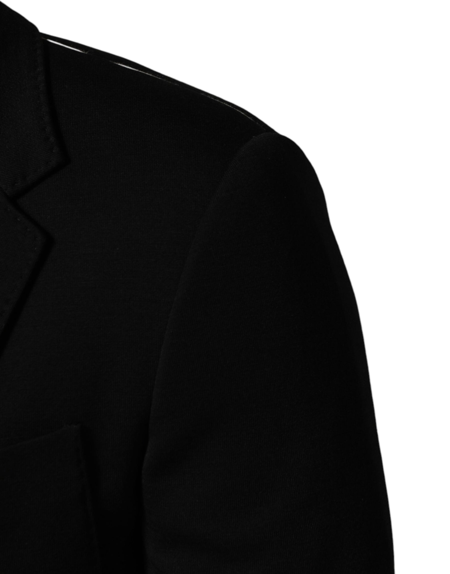 Dolce & Gabbana Black Wool Single Breasted 2 Button Blazer | Regal Royce