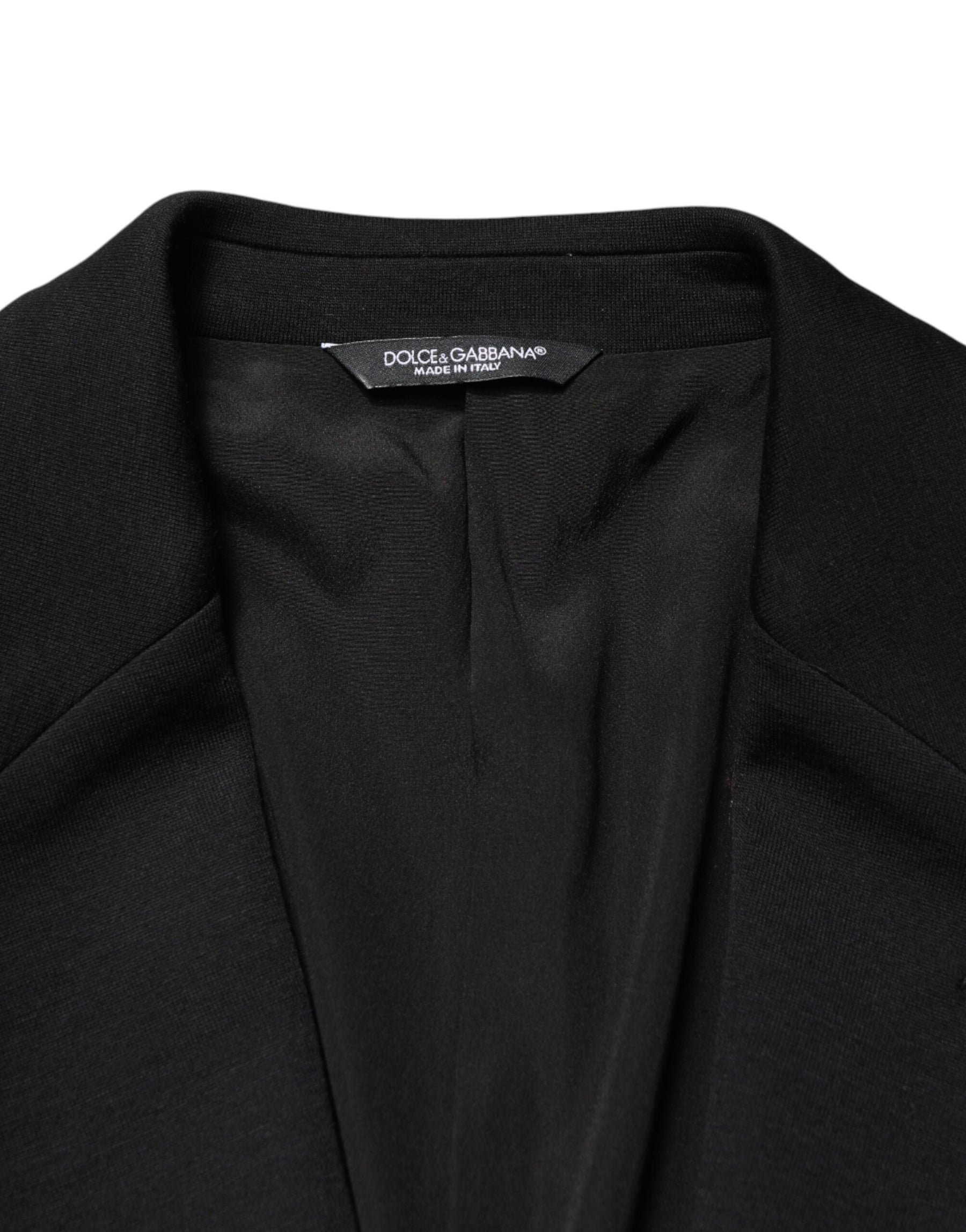 Dolce & Gabbana Black Wool Single Breasted 2 Button Blazer | Regal Royce