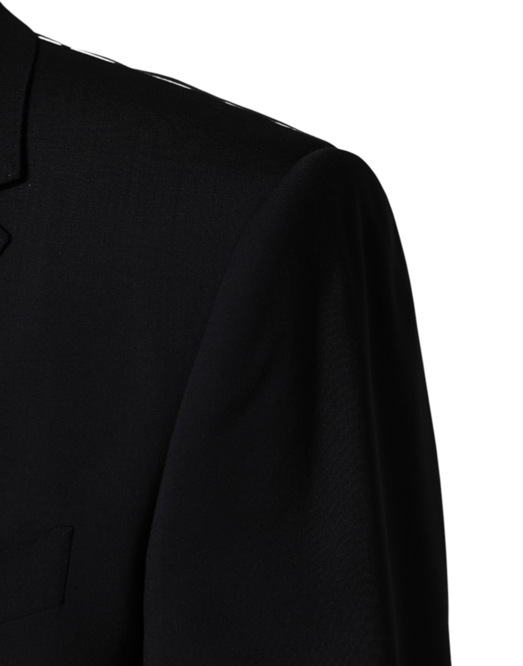 Dolce & Gabbana Black Wool Single Breasted 2 Button Blazer | Regal Royce