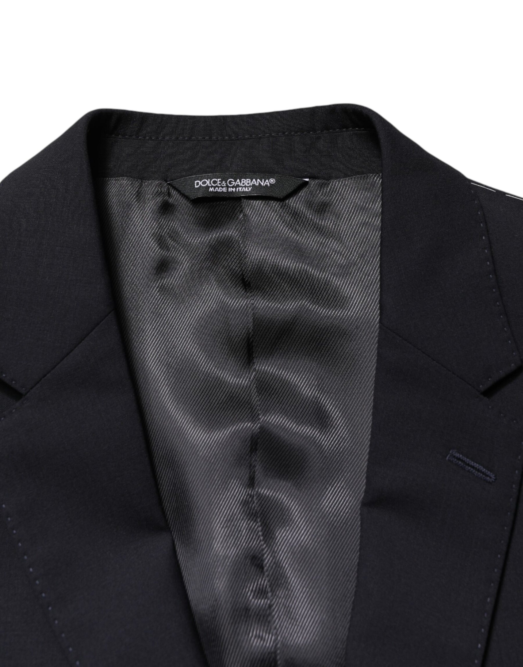 Dolce & Gabbana Black Wool Single Breasted 2 Button Blazer | Regal Royce