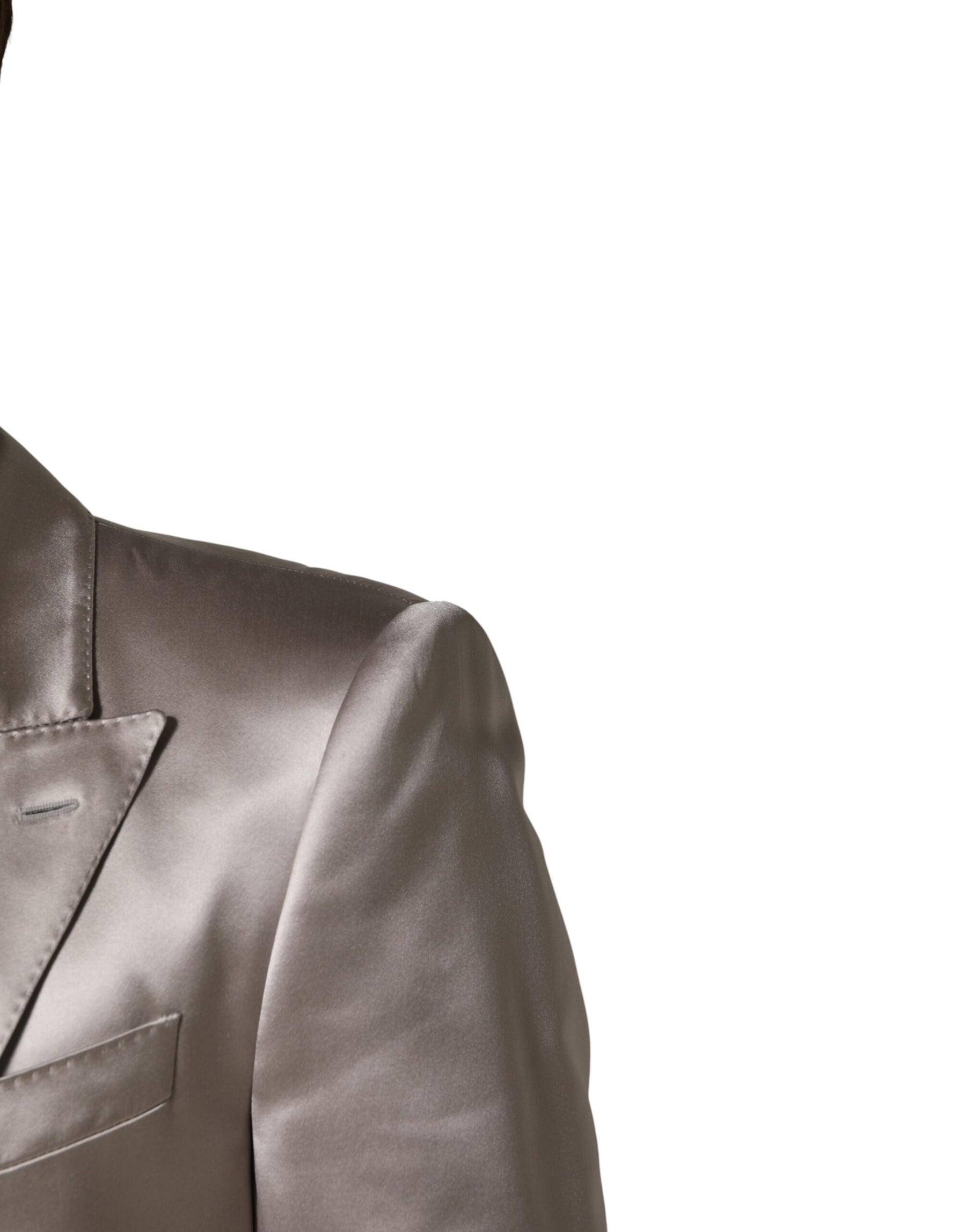 Dolce & Gabbana Silver SICILIA Single Breasted Jacket Blazer | Regal Royce