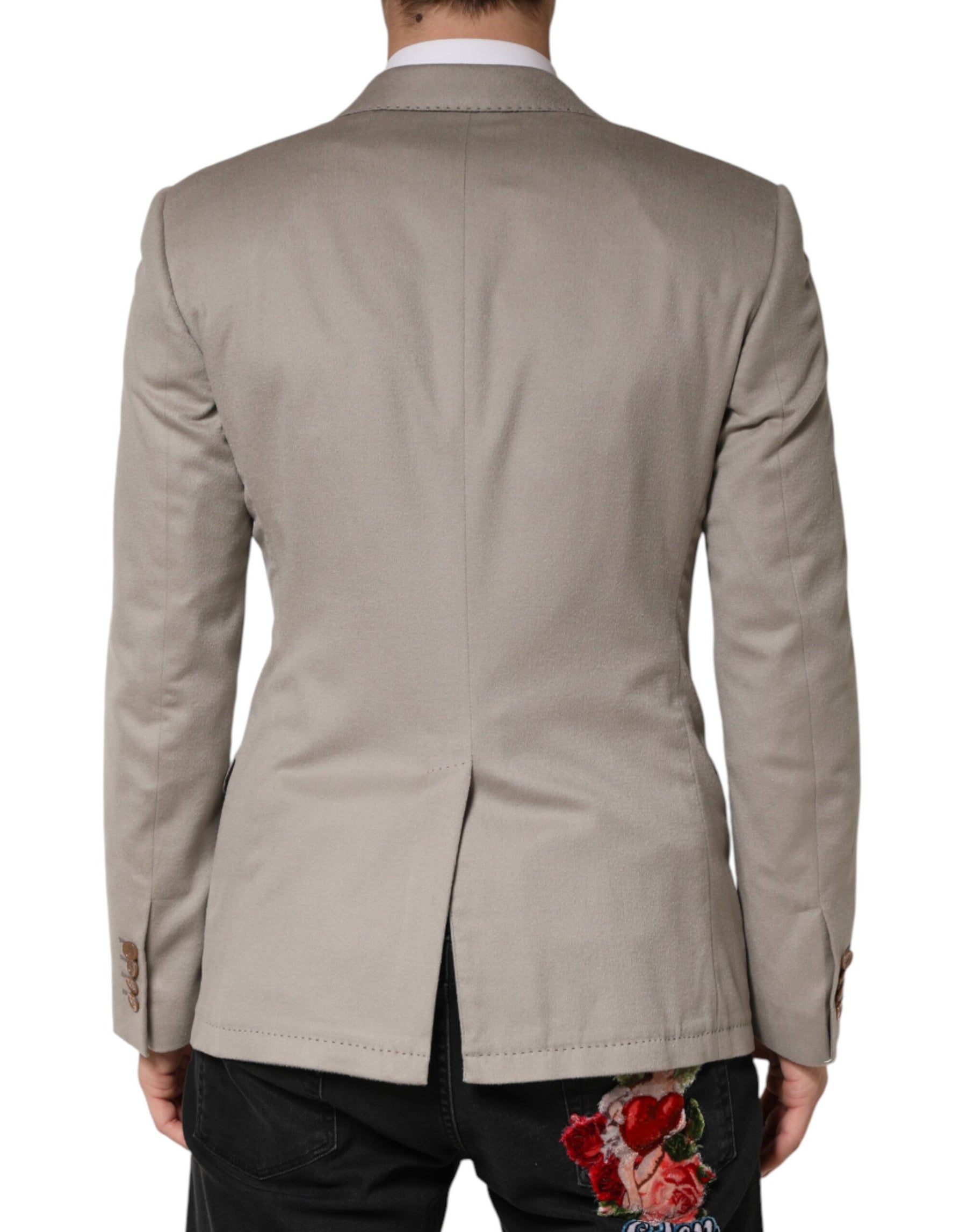 Dolce & Gabbana Gray Cashmere Single Breasted Jacket Blazer | Regal Royce
