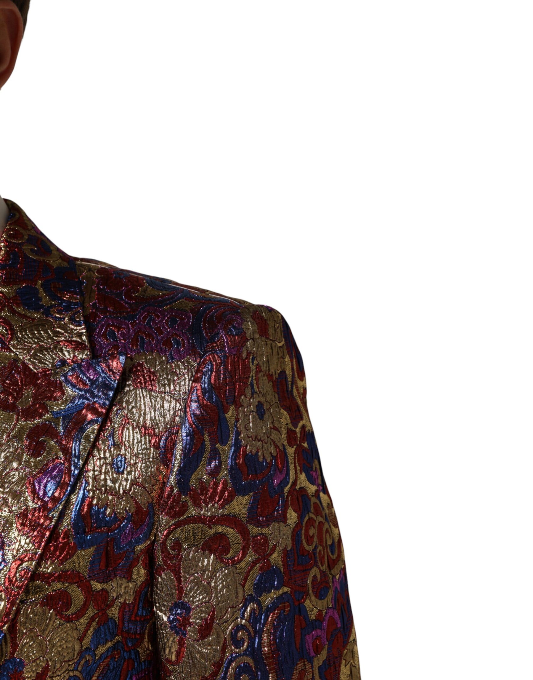 Dolce & Gabbana Multicolor Jacquard Single Breasted Blazer | Regal Royce