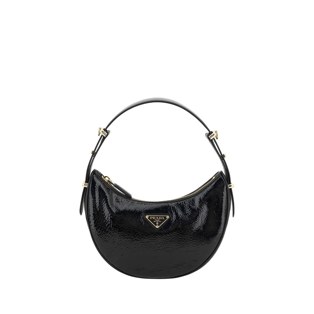 Prada Black Calf Leather Bos Taurus Shoulder Bag | Regal Royce