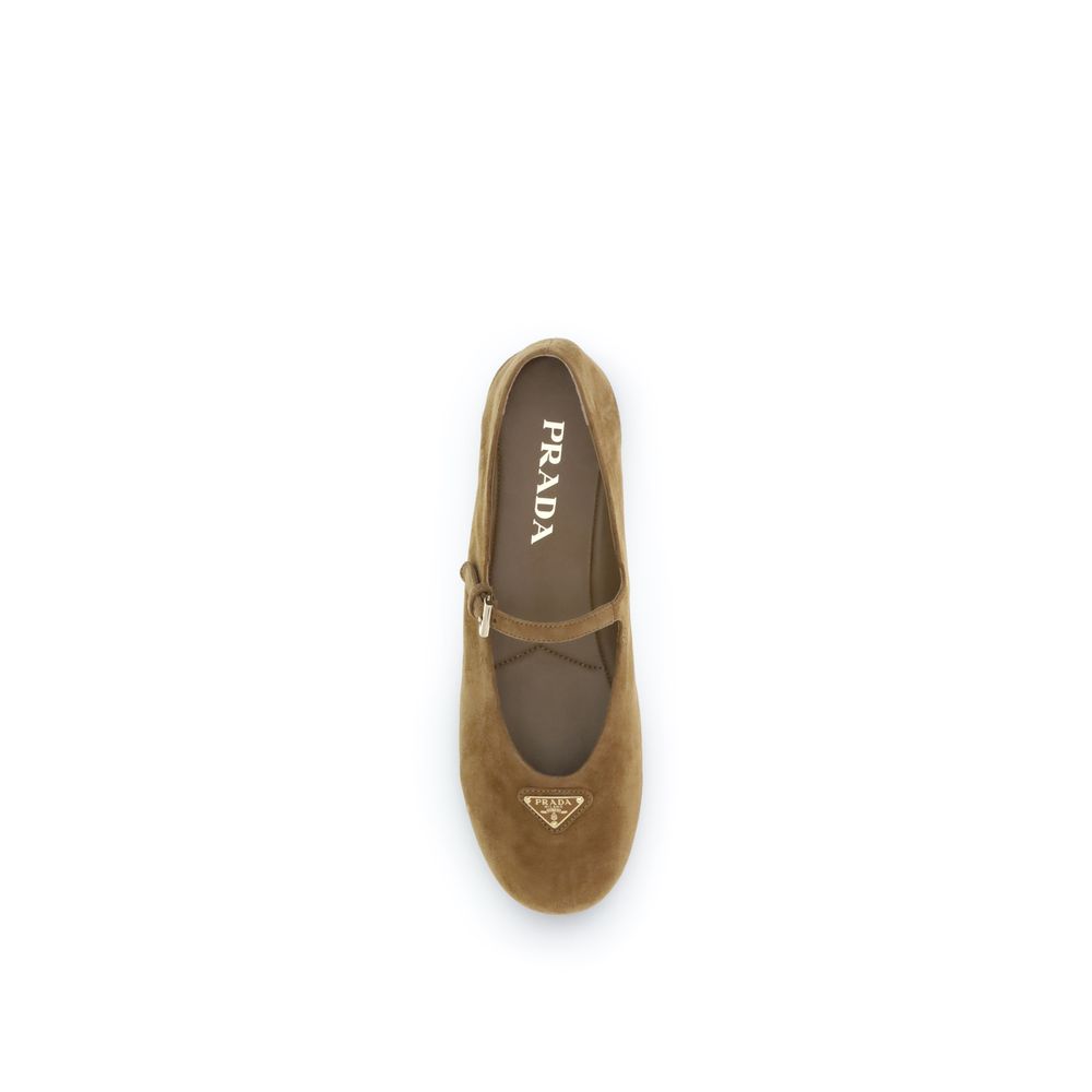 Prada Brown Goatskin Ballet Flats | Regal Royce
