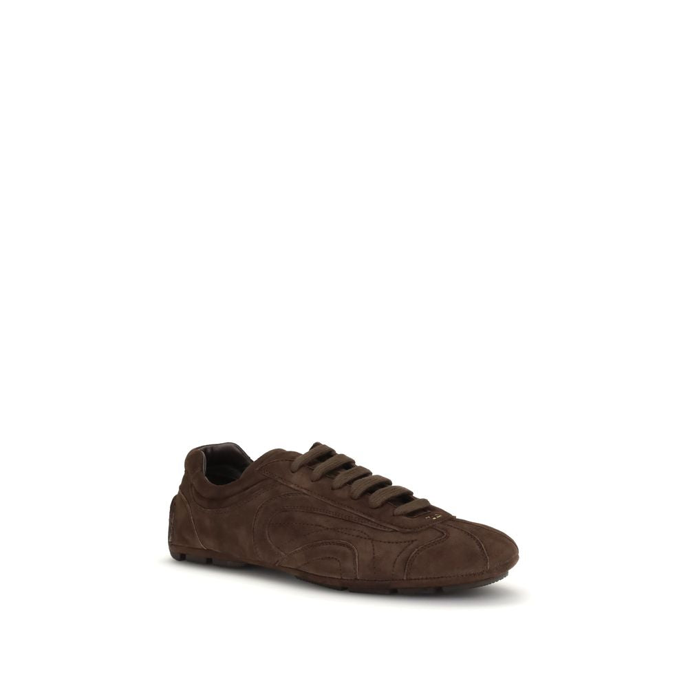 Prada Brown Calf Leather Bos Taurus Sneakers | Regal Royce