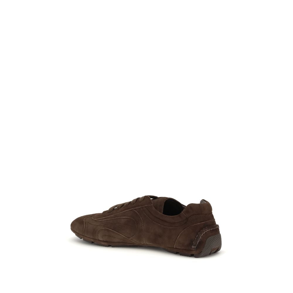 Prada Brown Calf Leather Bos Taurus Sneakers | Regal Royce
