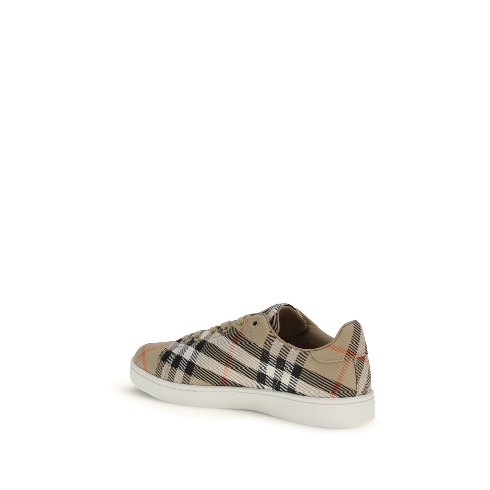 Burberry Beige Cotton Low Top Sneakers | Regal Royce