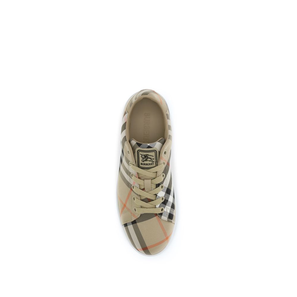 Burberry Beige Nylon Low Top Sneakers | Regal Royce
