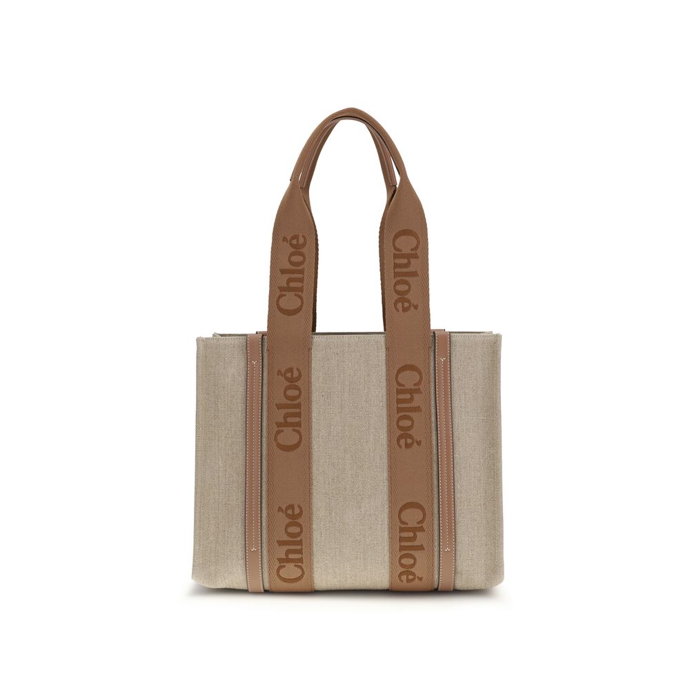 Chloé Beige Linen Shoulder Bag | Regal Royce
