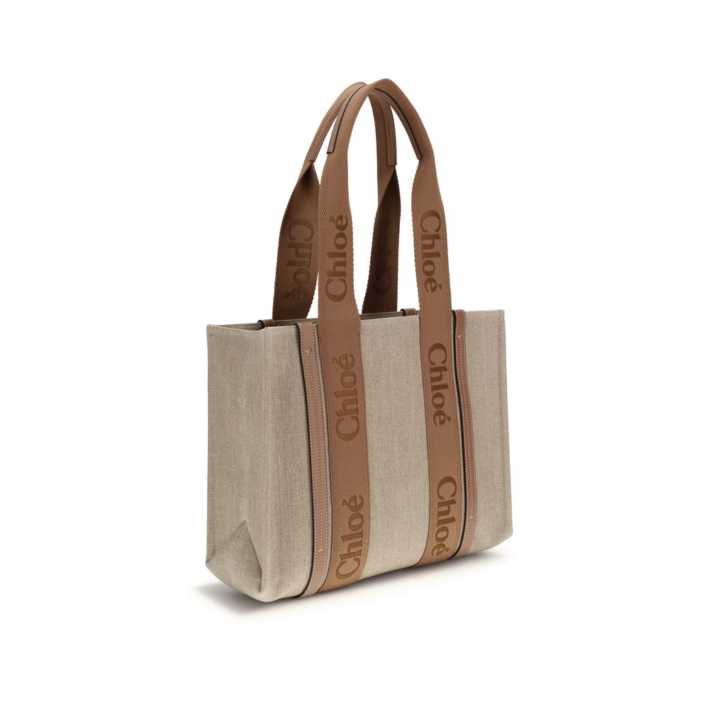 Chloé Beige Linen Shoulder Bag | Regal Royce