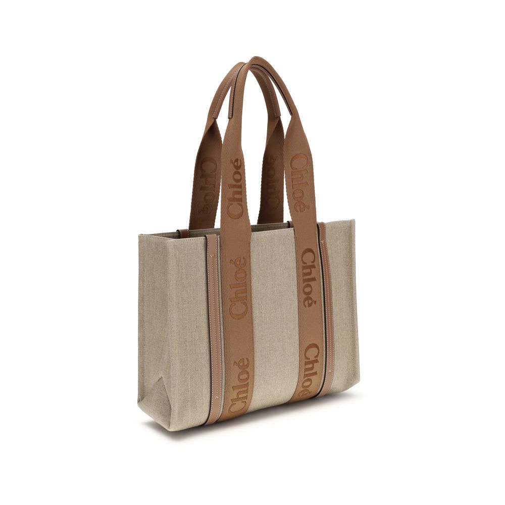 Chloé Beige Linen Shoulder Bag | Regal Royce