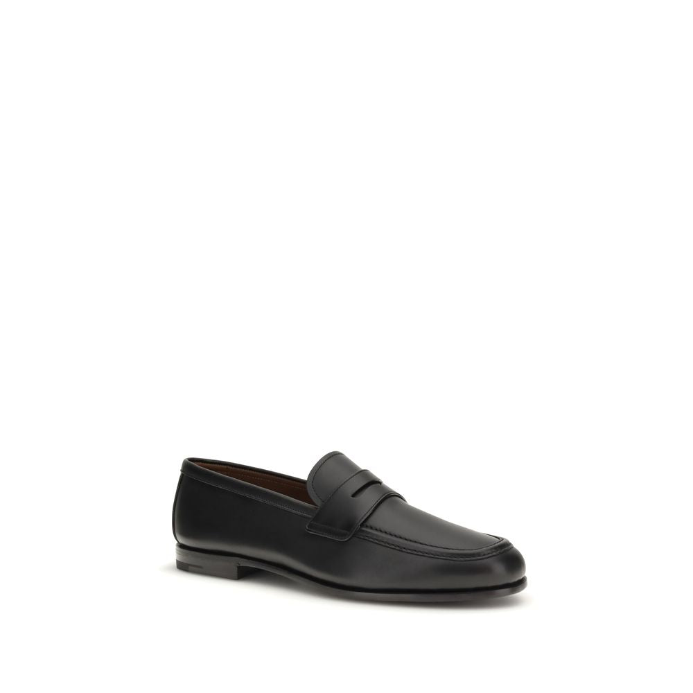Church's Black Calf Leather Bos Taurus Slip-On Loafers | Regal Royce