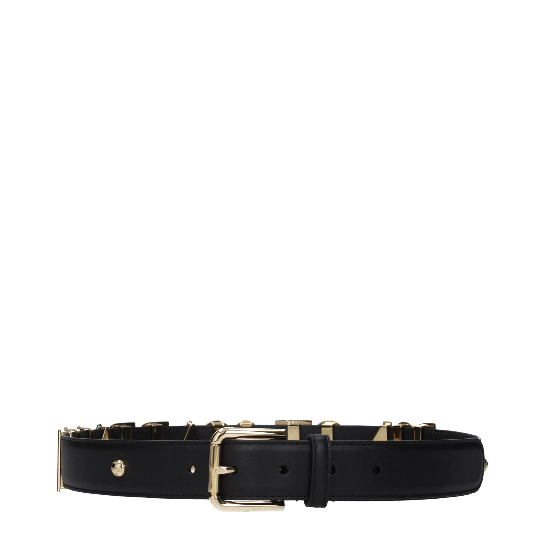 Dolce & Gabbana Black Leather Regular Belt | Regal Royce