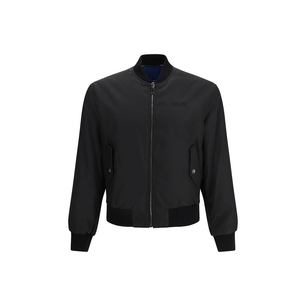 Versace Black Polyamide Bomber | Regal Royce