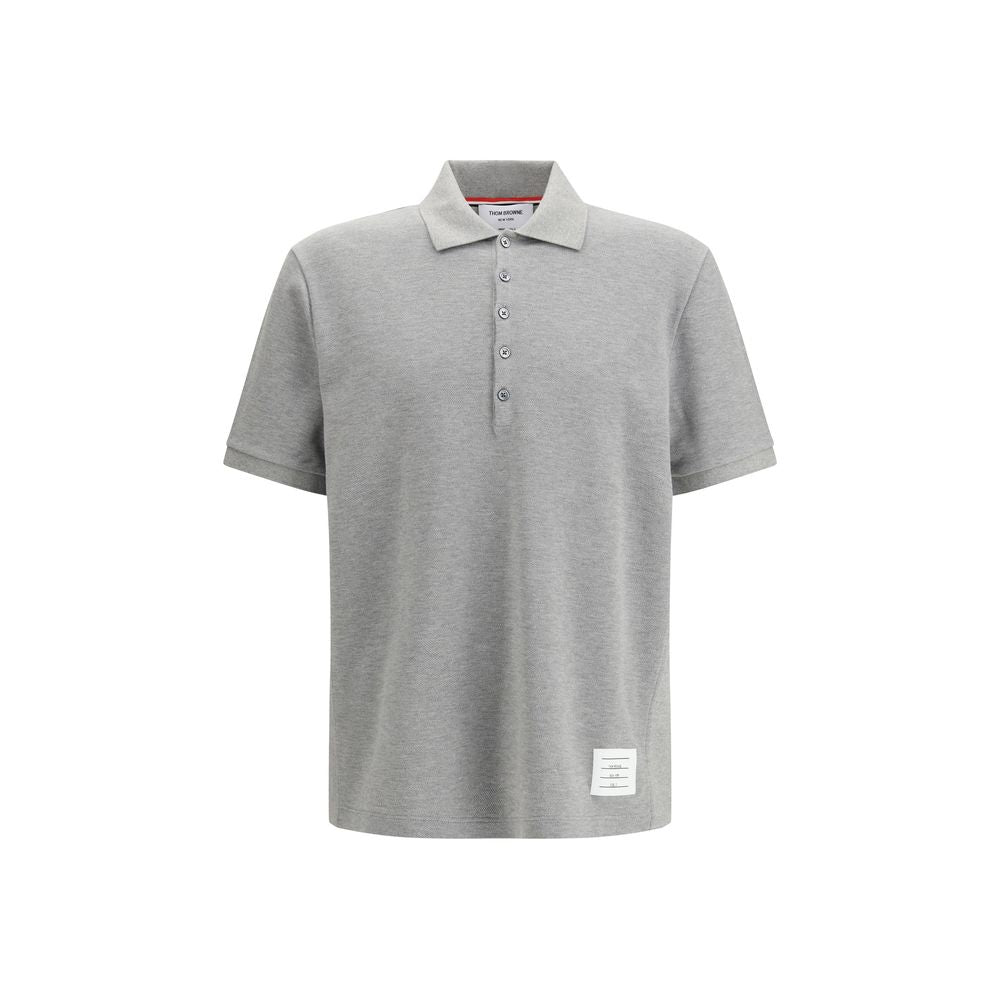 Thom Browne Gray Cotton Polo Shirt | Regal Royce
