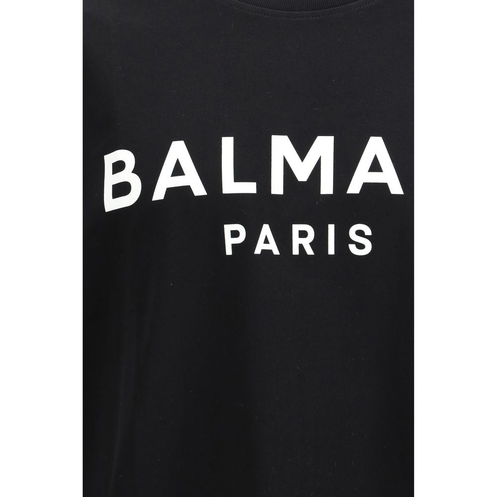 Balmain Black Cotton T-Shirt | Regal Royce