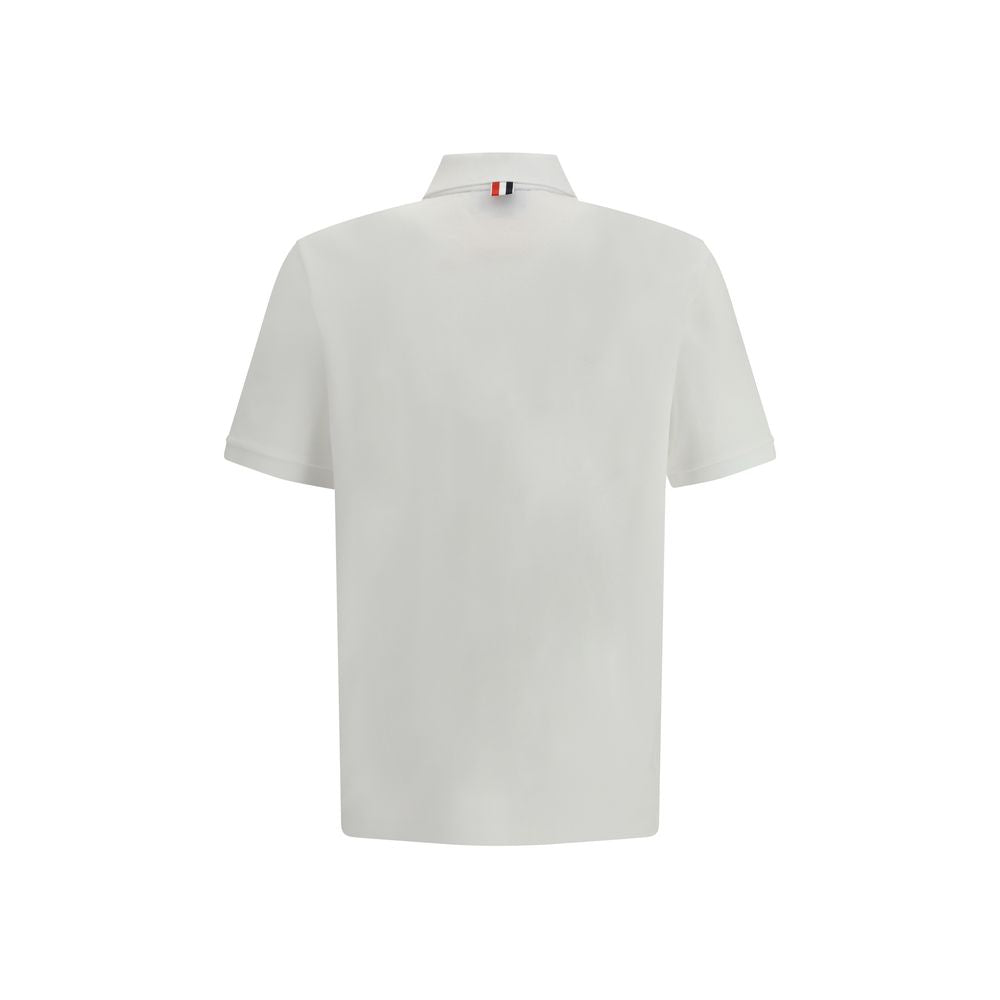 Thom Browne White Cotton Polo Shirt | Regal Royce