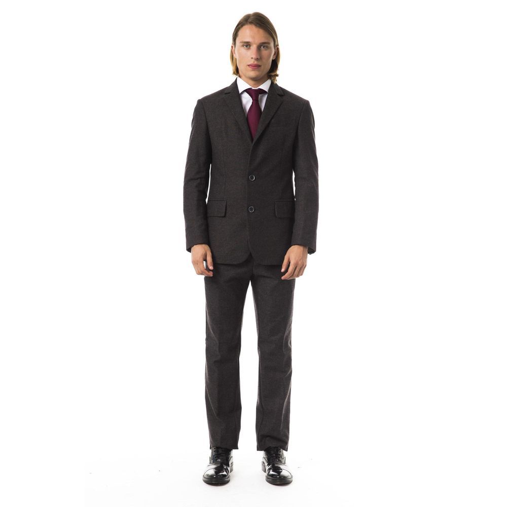 BYBLOS Brown Cotton Two-Piece Suit | Regal Royce