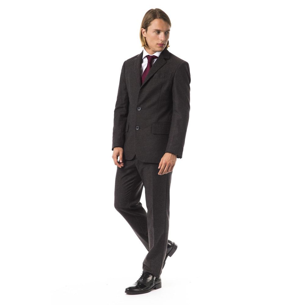 BYBLOS Brown Cotton Two-Piece Suit | Regal Royce