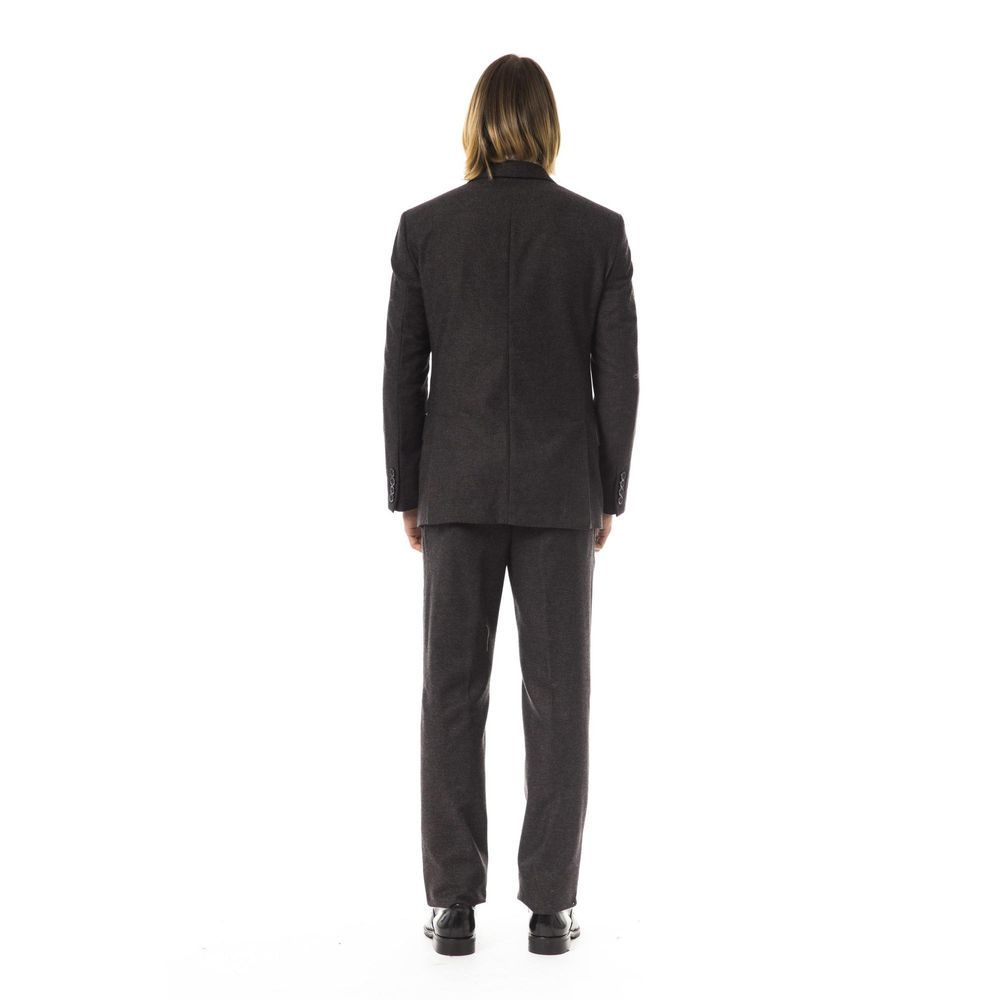 BYBLOS Brown Cotton Two-Piece Suit | Regal Royce