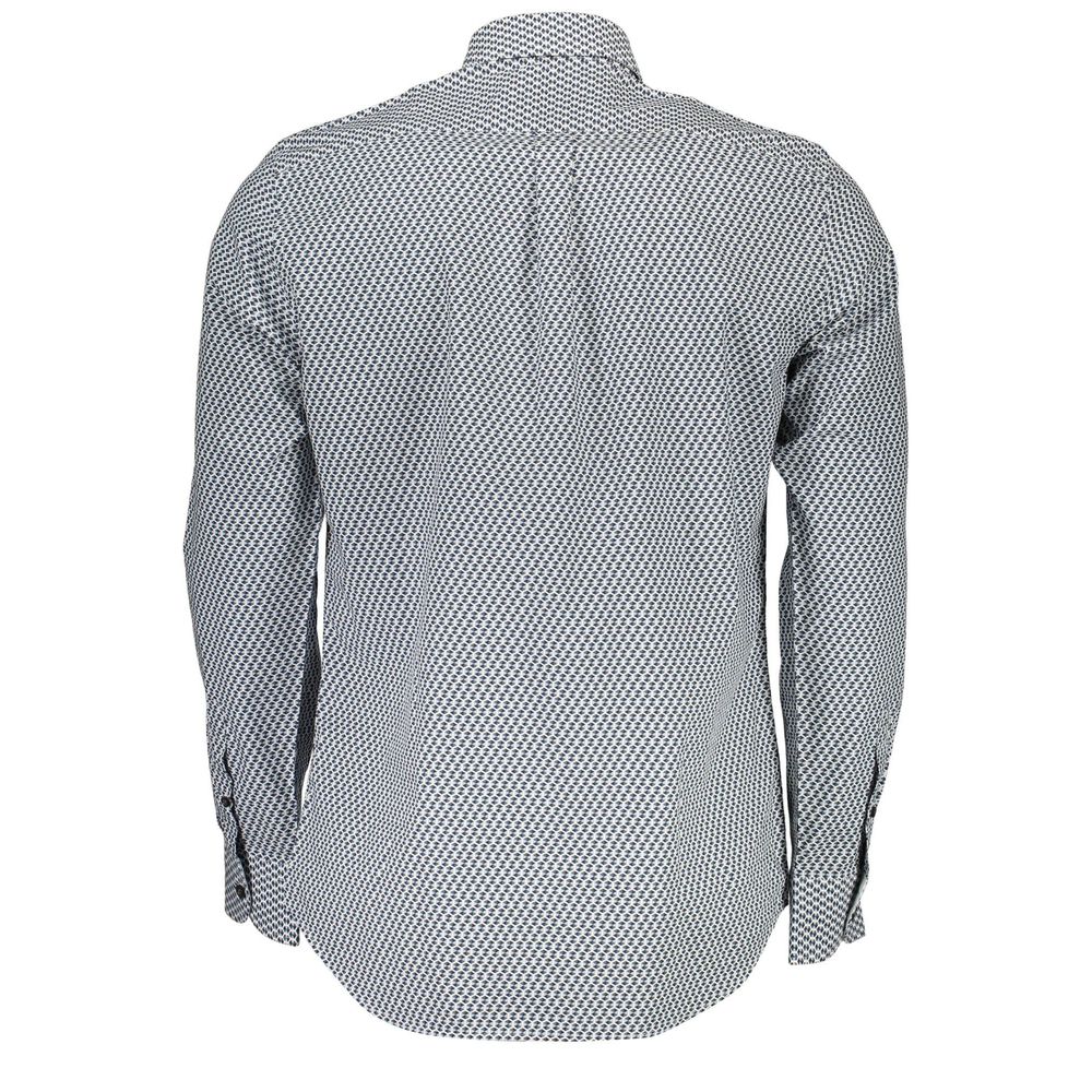 Harmont & Blaine Blue Cotton Pattern Shirt | Regal Royce