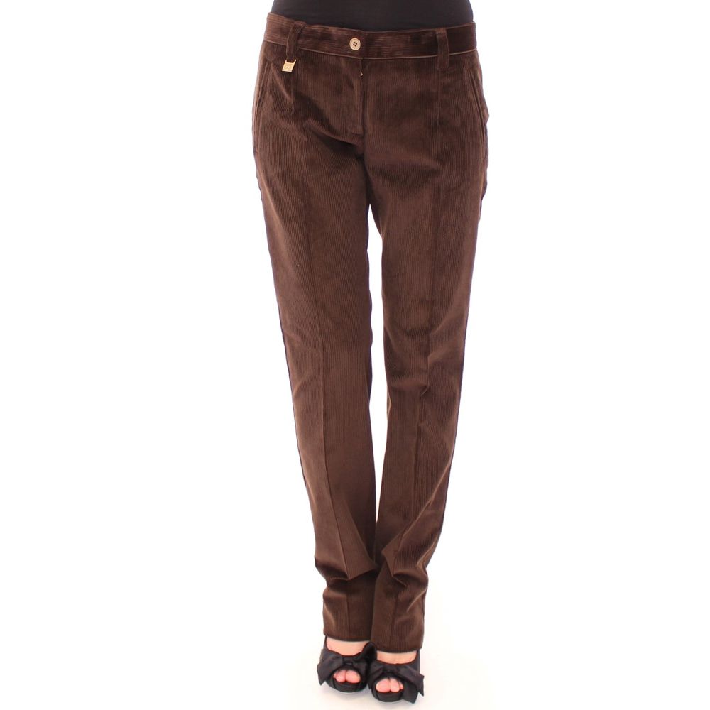 Dolce & Gabbana Brown Cotton Casual Pants | Regal Royce