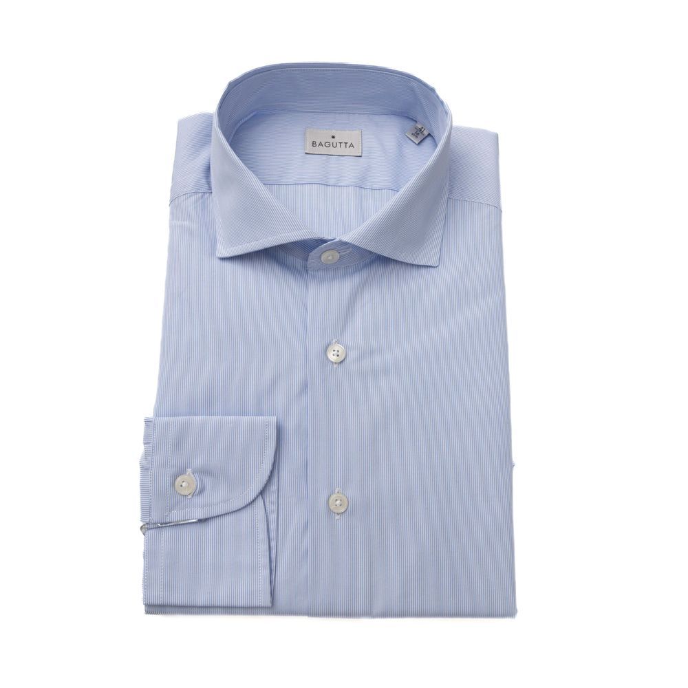 Bagutta Light Blue Cotton Dress Shirt | Regal Royce