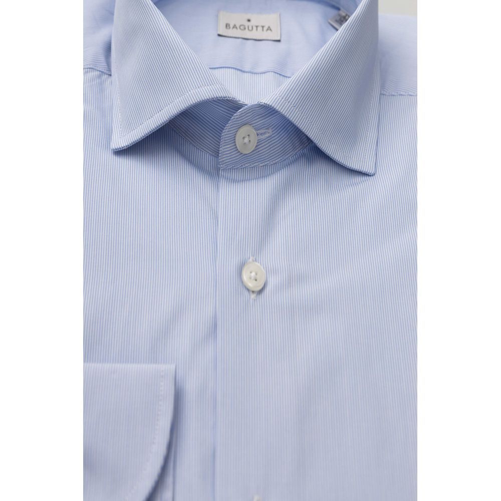 Bagutta Light Blue Cotton Dress Shirt | Regal Royce