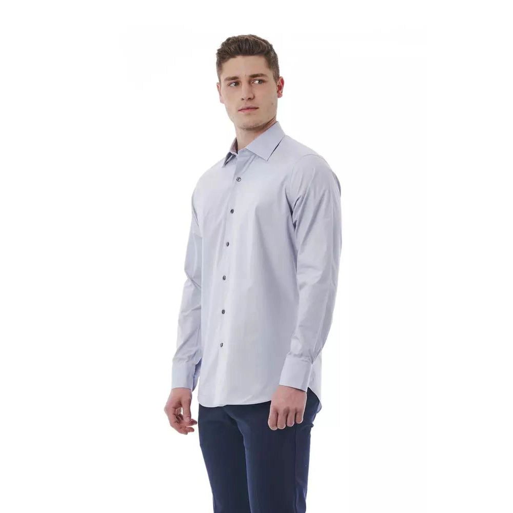 Bagutta Gray Cotton Dress Shirt | Regal Royce