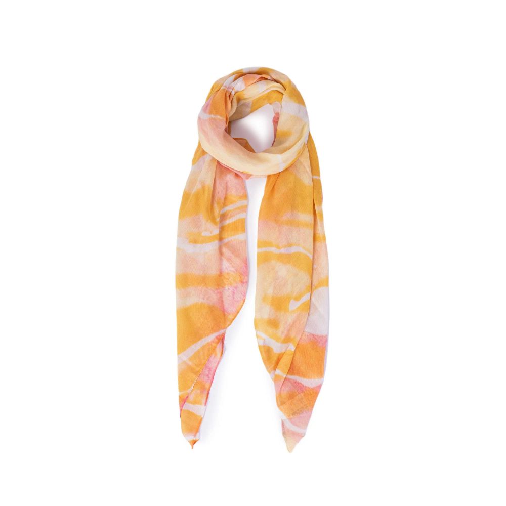 Pieces Orange Polyester Scarf | Regal Royce