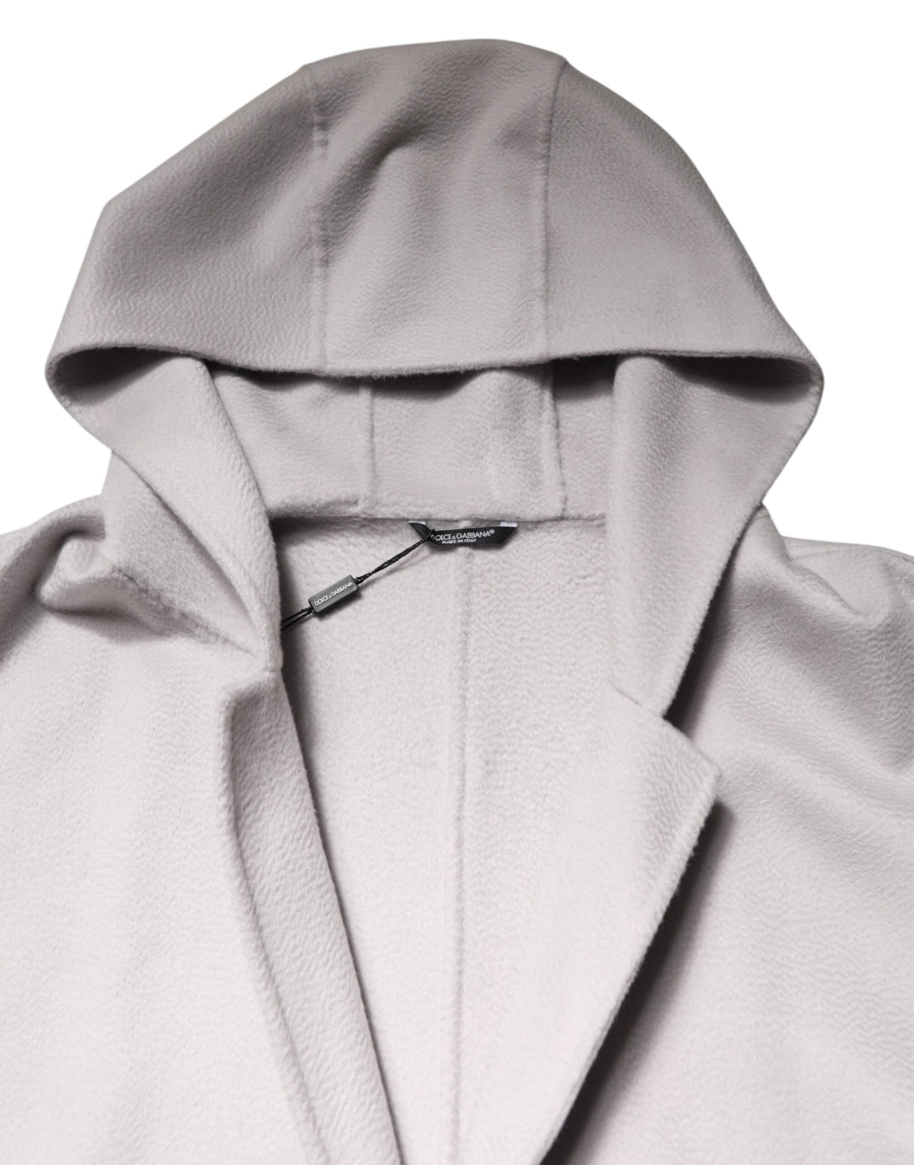 Dolce & Gabbana Off White Belted Long Trench Coat Men Jacket | Regal Royce