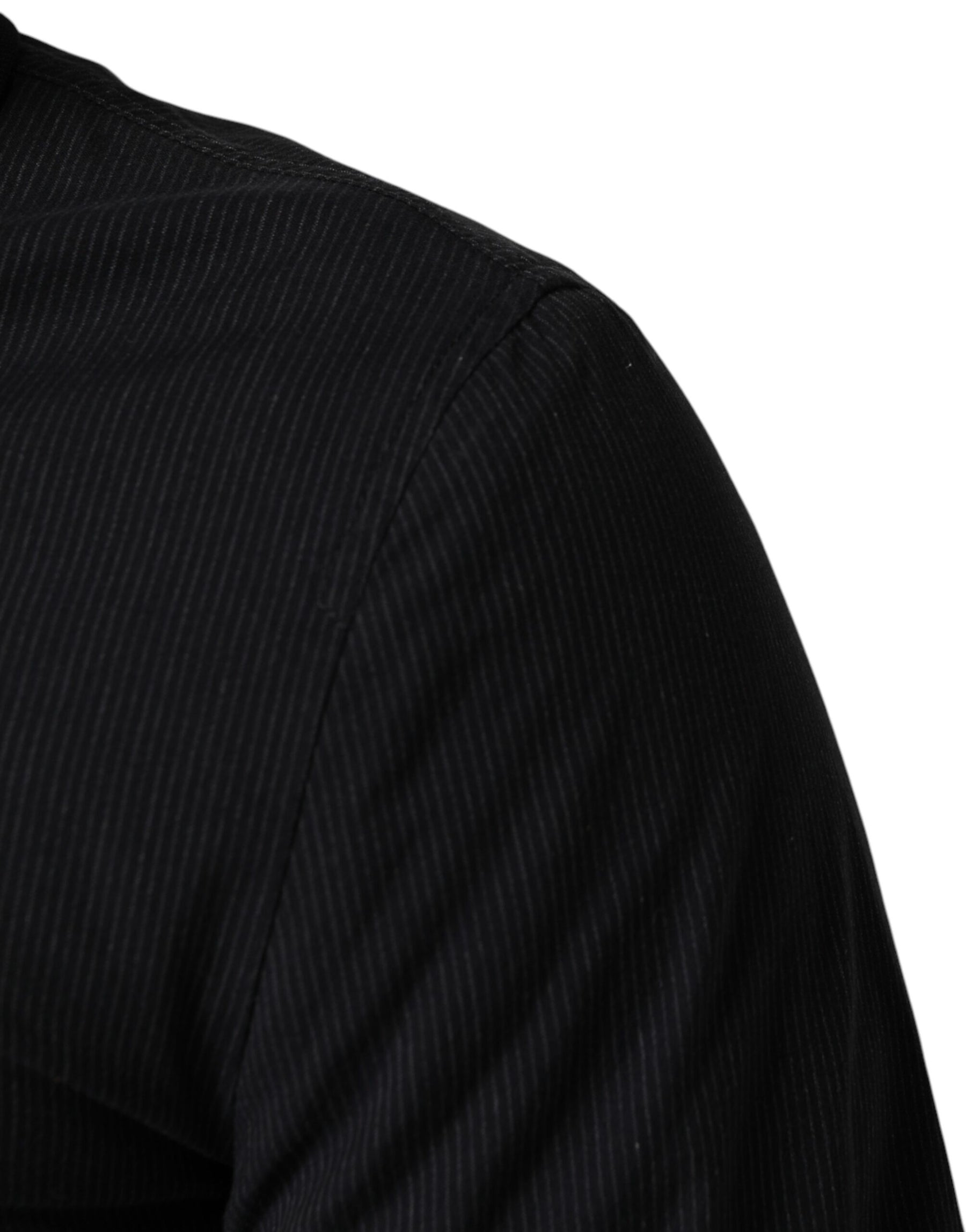 Dolce & Gabbana Dark Blue Cotton Full Zip Bomber Men Jacket | Regal Royce
