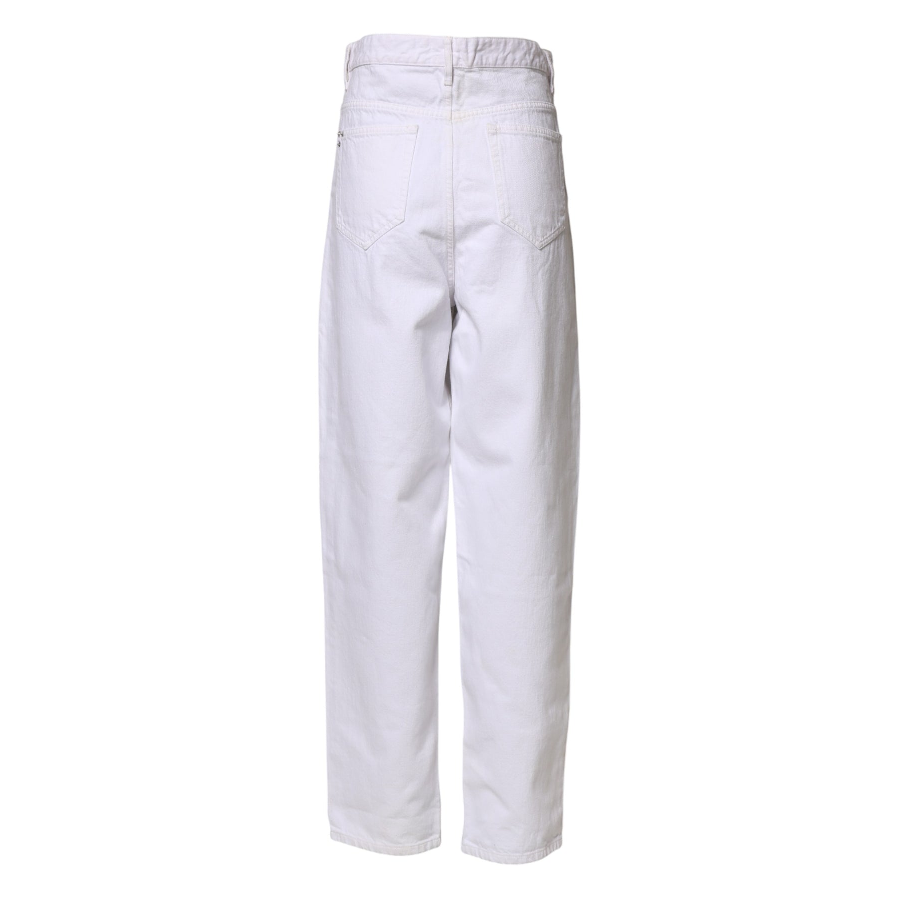 ISABEL MARANT ETOILE White High Waist Straight Denim Jeans | Regal Royce