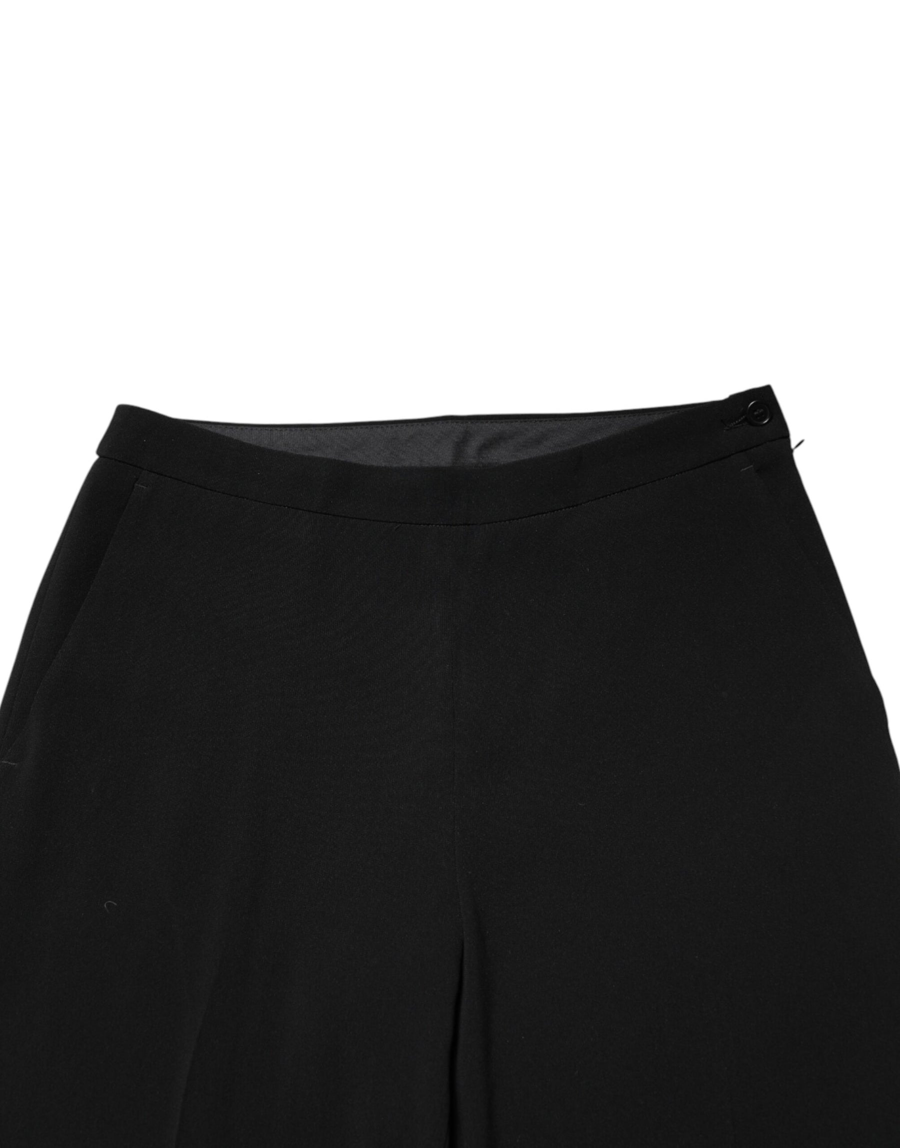 Aspesi Black High Waist Zip Straight Chino Trouser Pants | Regal Royce