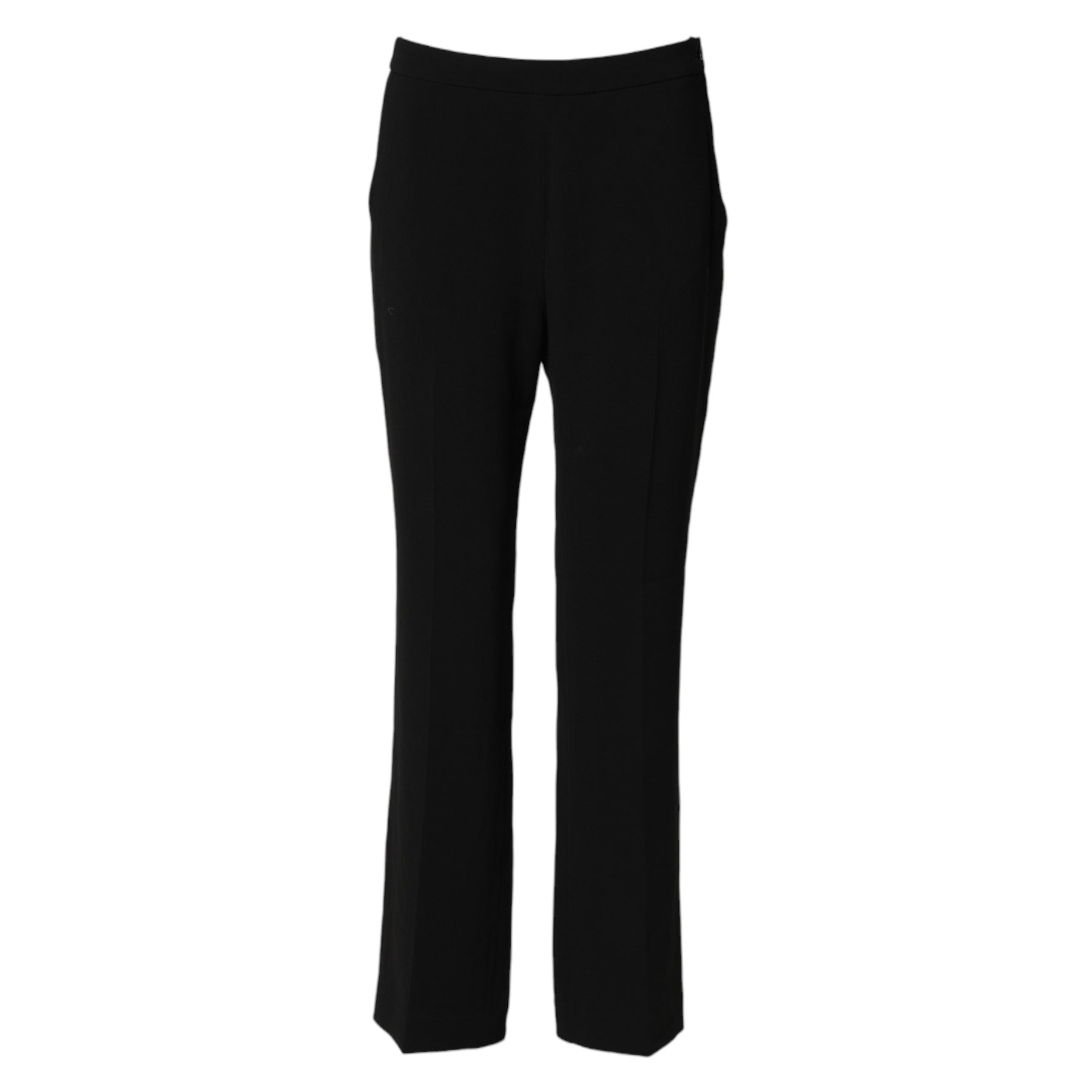Aspesi Black High Waist Zip Straight Chino Trouser Pants | Regal Royce